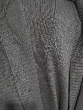 BLACK HOODED CARDIGAN SWEATER POL DUP